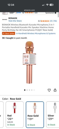 2 Karaoke microphones w all cords -  #1 best seller on Amazon