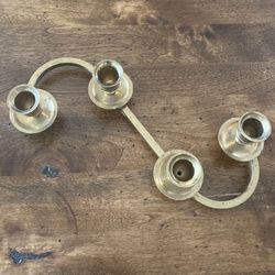 Vintage Brass S Shaped Candle Holder