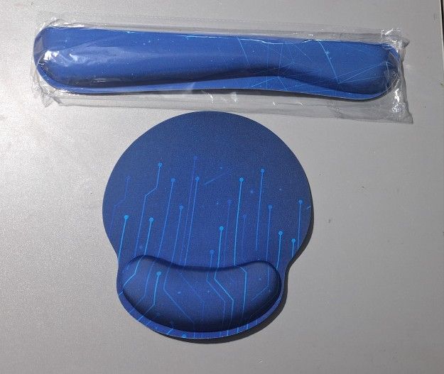 KEYBOARD ARMREST & MOUSEPAD SET BLUE