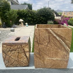 Vintage heavy Solid Marble Bathroom Set