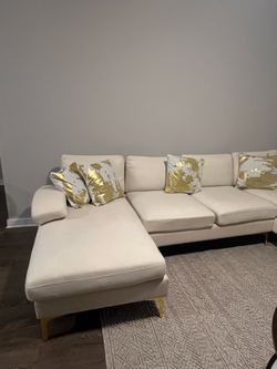 Cream colored couch
