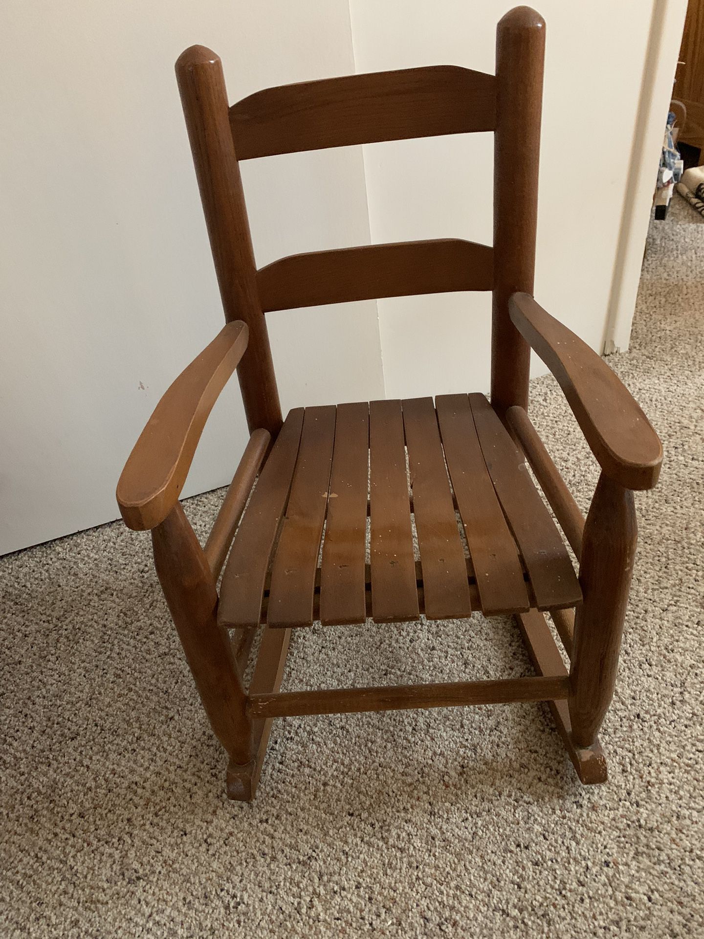 Vintage Child’s Wooden Rocking Chair 