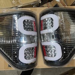 LED 3D taillights chrome clear calaveras micas luces traseras 09-14 Ford F-150