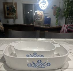 Vintage Corning Ware Blue Cornflower P-1-B, 1(contact info removed), 1 Quart Casserole Dish