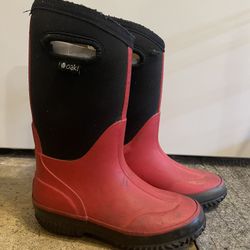 Oaki Neoprene Rain Boots, Red Size 13 kids