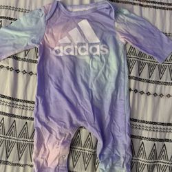 Baby Adidas 3M Purple Tie-dye Onesie 