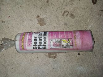 Clear plastic tarps ten and ten feet by twenty five feet