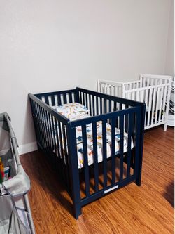Navy blue crib