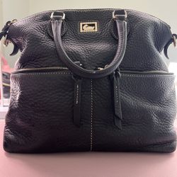 Dooney & Bourke Dillen Double Pocket Satchel Bag/medium Size Bag/leather