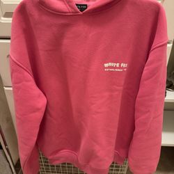 White Fox Hoodie: The Main Season Oversized Hoodie Hot Pink