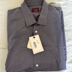 NEW WITH TAGS -LARGE LONG SLEEVE BUTTON DOWN UNTUCKIT SHIRT 