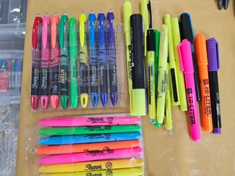 Most new highlighters. Some slightly used.