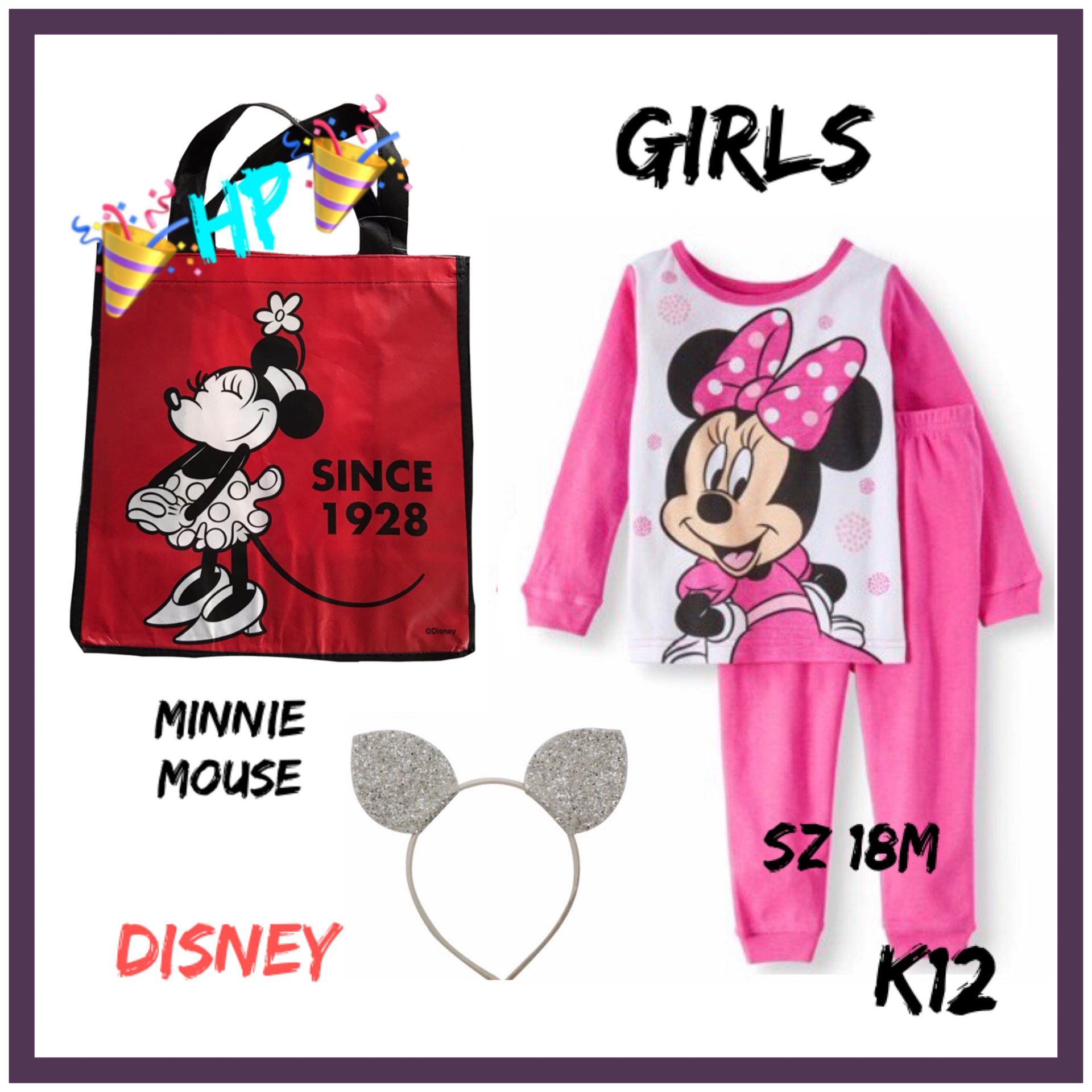 Final Clearance NWT Baby Girl Disney Minnie Mouse 4pc Set