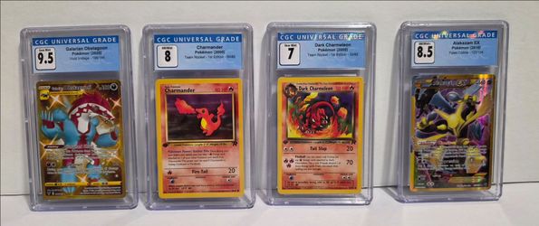 Lot Pokemon CGC Graded Cards: Obstagoon, Charmander, Dark Charmeleon, Alakazam