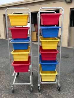 2 Kids 6ft Tall Storage Bin Towers With Wheels-$30 EACH