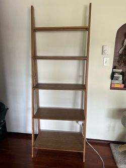 Walnut A-frame bookshelf great condition