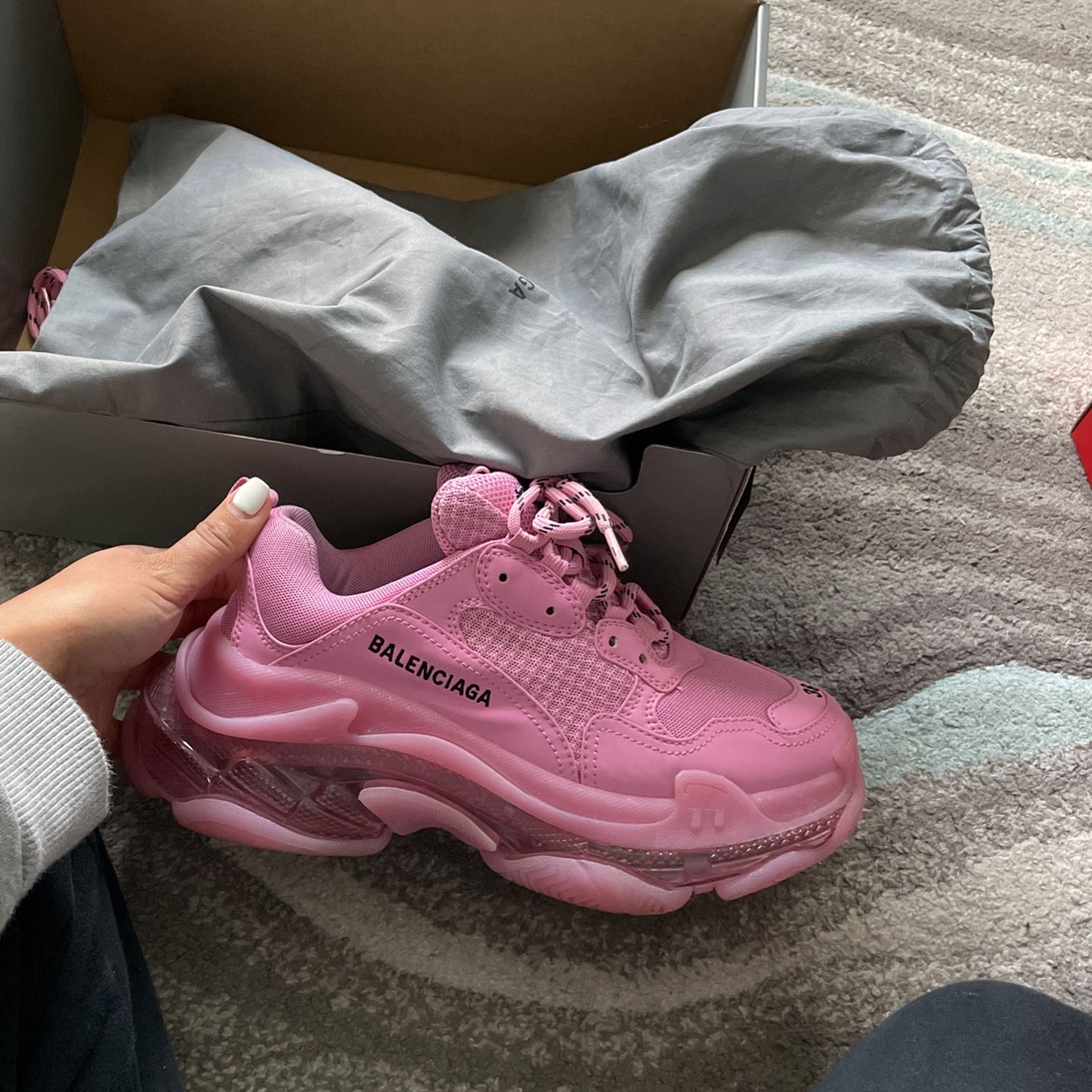 Balenciaga Triple S Clear Sole Pink Sneaker