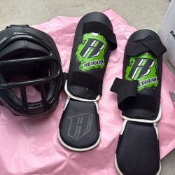 Karate Sparring Gear Face Shield and Shin Guards