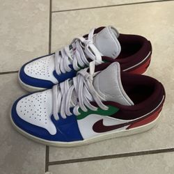 Size  7 1/2 VY- Air Jordan 1 Low Multi-Color W