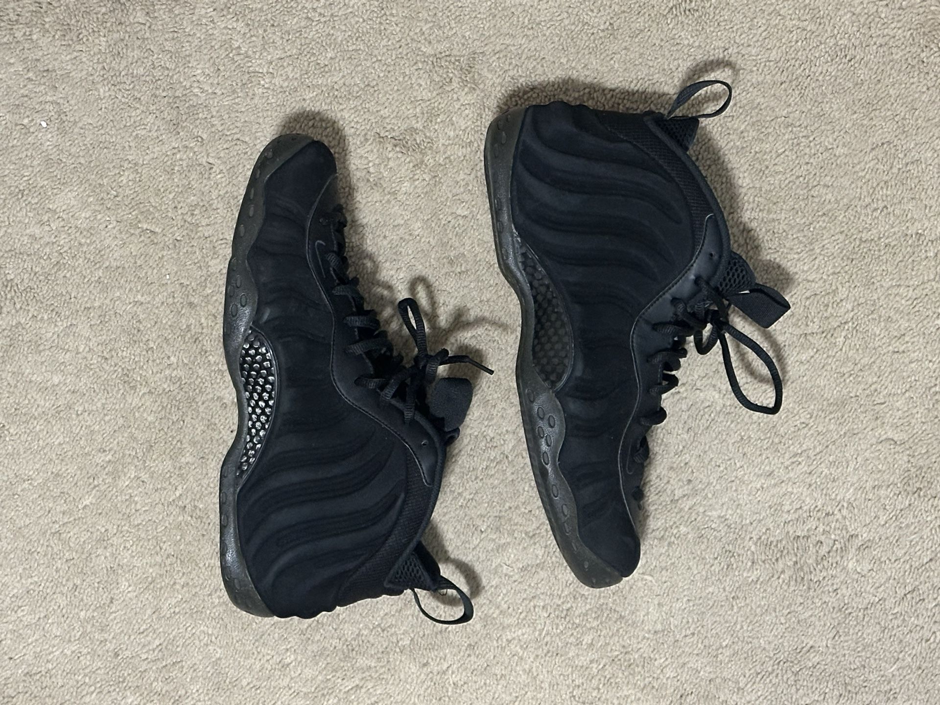 Black Suede Foams Size 13