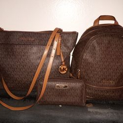 Mk Tote Backpack And Wallet
