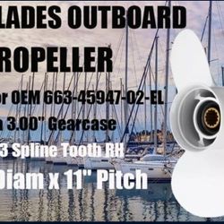 11 5/8 x 11 Aluminum Boat Propeller fit Yamaha (contact info removed)7-02-EL,25-60HP 13 Tooth