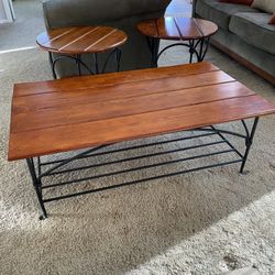 coffee table with 2 matching end tables-PRICE REDUCED