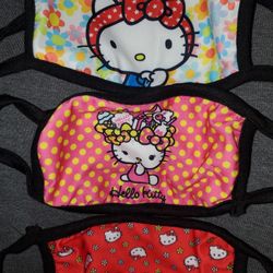 New Hello Kitty Face Masks 3pc