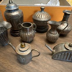 Miniature Pewter Set