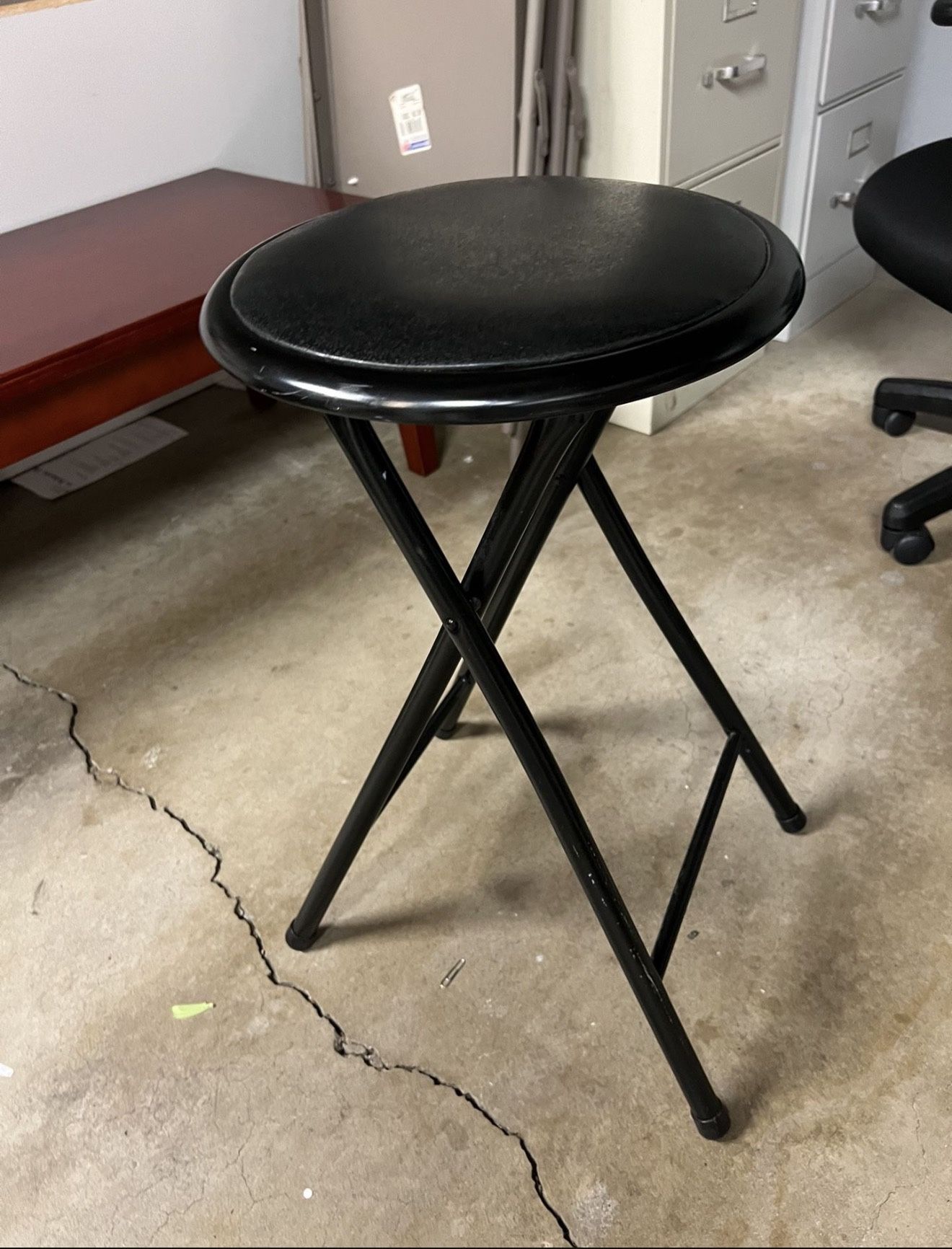 Stool, Strong And Sturdy yet easily folded flat for Storage