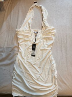 Fashion Nova  After Dark Halter Mini Dress