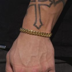 Bracelet 14k Gold Good Plated On 925 Sterling Silver Cuban, Diamond Cut, Link Chain Bracelet 8mm Silver Plated Bracelet for Men Women 9 Inches