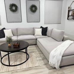 Grey Living Spaces Cloud Couch Sectional W/ Chaise