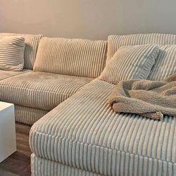 Black , Grey Cream 4 Piece Sofa Sectional 