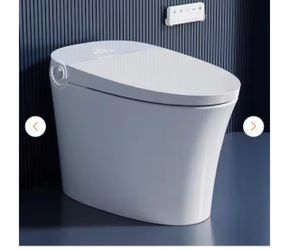 Uncle brown ADA Elongated Smart Bidet Toilet 1.27 GPF in White with Auto Open/Close, Foam Shield, UVC-Clean Water Tech, Heated Seat