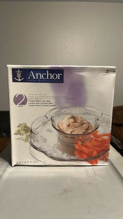 Anchor Hocking Savannah 2-Piece Chip and Dip Set