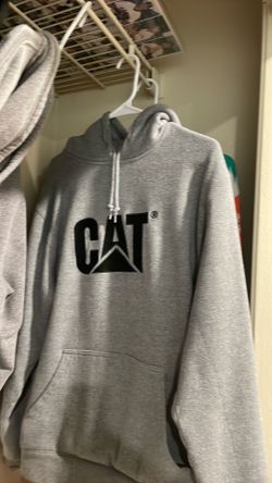 cat hoodie grey large