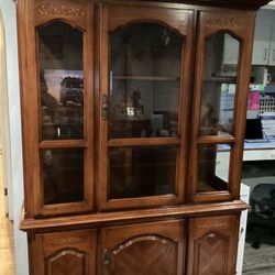 Wood China Cabinet / Hutch  