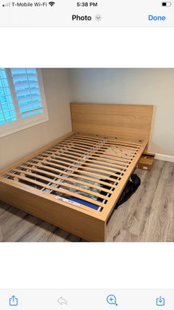 Queen bed natural bed
