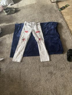 white mens jeans