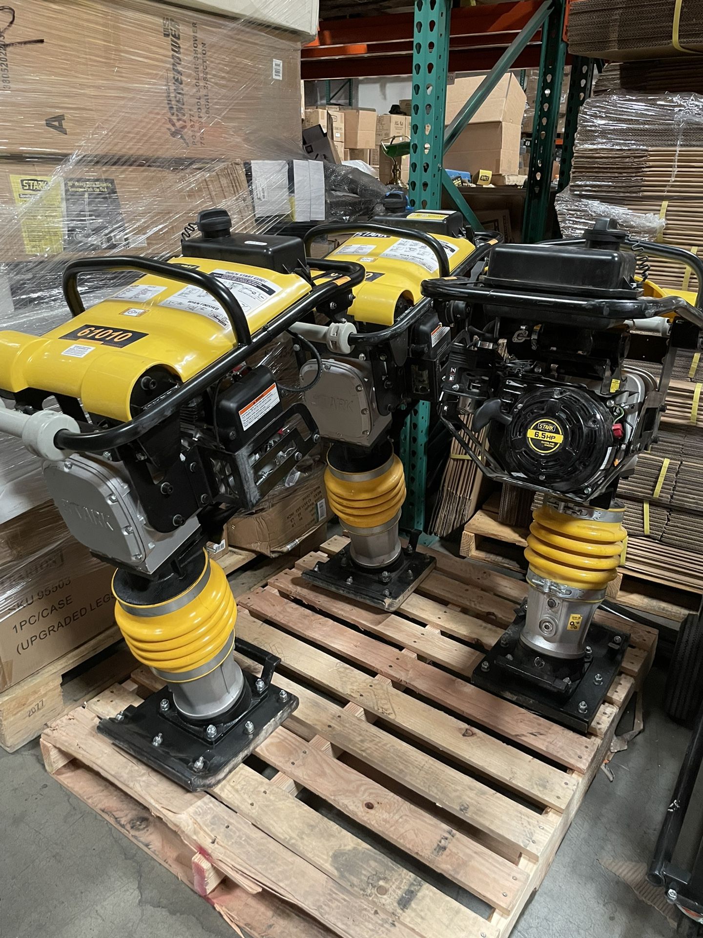 used—6.5 HP Jumping Jack Tamping Rammer Vibratory Asphalt/Soil Plate Compactor Wheel