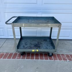 Vintage Heavy Duty Industrial Metal Cart