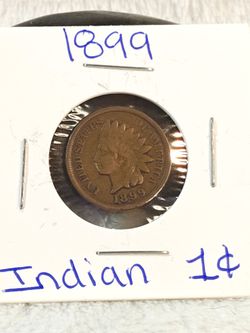 #645 Indian 1899  one cent USA coin