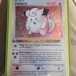 POKEMON CLEFAIRY 1ST EDITION BASE SET & SHADOWLESS 