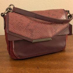 Coach Taylor Suede And Leather Crossbody