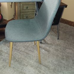 SET 4 SILLAS PATAS DE METAL COLOR MADERA MUY RESISTENTES 