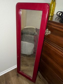 Large Rectangular Red Full Length Mirror