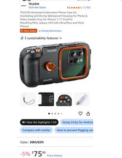 Diving phone remote case