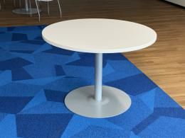 Haworth steel base  42in round Laminate White top