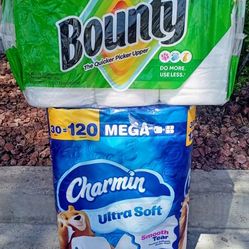 $30.00 Mega Charmin Ultra Soft And Bounty Paper Towel Bundle! 